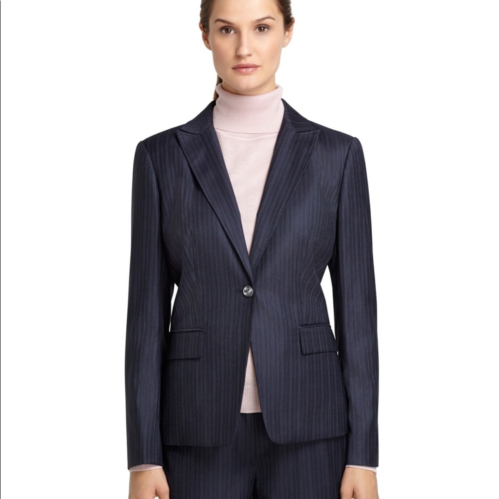Brooks Brothers Classic Fit Navy Pinstripe Suit Jacket, size 6, NWOT